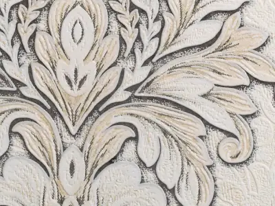 Taupe Damask Medallion Wallpaper  Texture