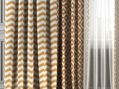 Curtain Set 160 3D model