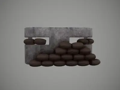 bunker  Low-poly 3D model