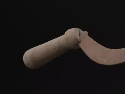 Rusty Sickle Low-poly 3D model