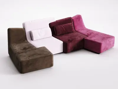 Confluences 2 4 Seater Sofa 3D model