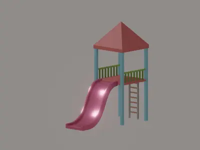 Playground Slide House 3D model