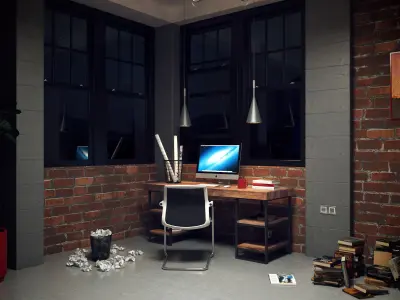 a simple study 3D model