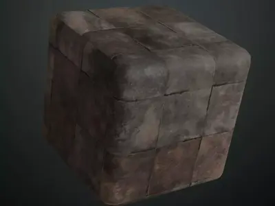 Dark Brown Stylized Organic Shell Pattern PBR Seamless Texture