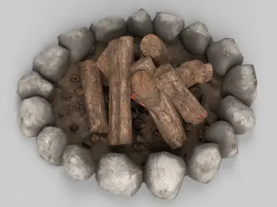 Campfire 3D model