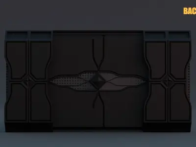 Game-Ready Sci-Fi Door Asset Low-poly 3D model