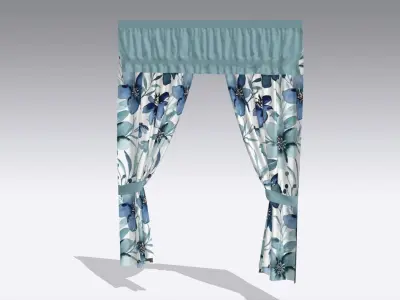 Curtain Low-poly 3D model