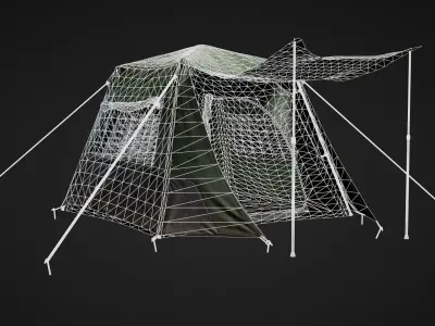 Camping Tent Low-poly 3D model
