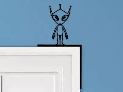 Alien Door Corner Decor 3D print model shop