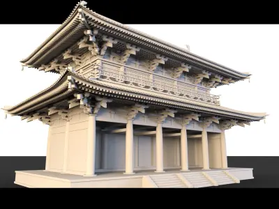 Suzakumon- 3d Model 3D model