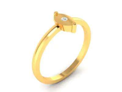 Diamond Ring For Women 3d Print Model 3D print model 17
