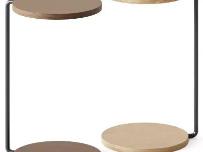 Hale C Side Table Walnut Lifestorey 3D model