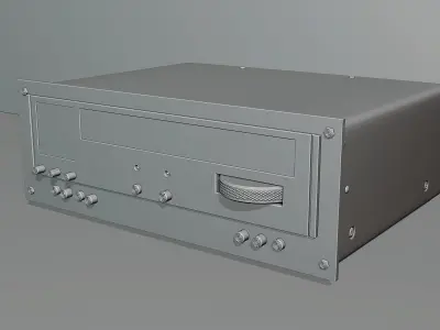 vintage stereo hi-fi tuner 3D model