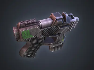 Plasma Pistol Low-poly 3D model