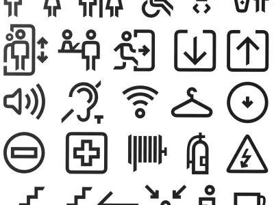 Information signs 5 3D model