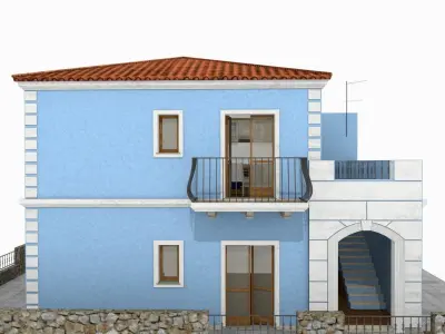 Tho Storey Building - House Low-poly 3D model