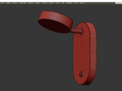 KAPPA B SCONCE Low-poly 3D model