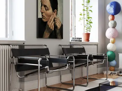 Modern Bauhaus Flat Scene 3D model
