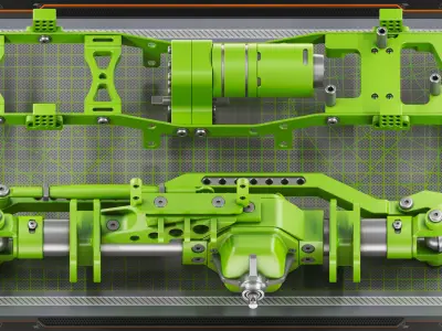 Sci-Fi Hard Surface Mechanical KITBASH 420 DETAILS 3D model