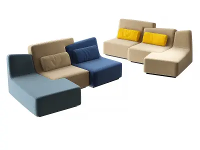 Confluences 2 3 Seater Sofa 3D model