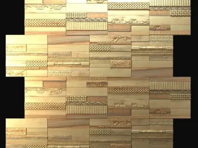 Wanderwall Phoenix 3d Wall Wood Tiles 3D model