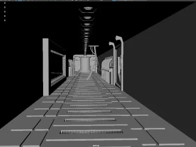 Sci-Fi Hall 3D model