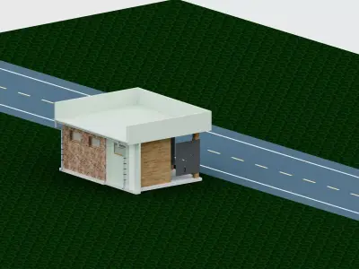 Public Restroom Pavilion  3D model