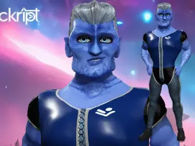 Sckript Toon Series Science-fiction collection The Pilot Low-poly 3D model