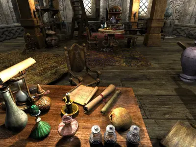 Medieval Castle Interior Low-poly 3D model