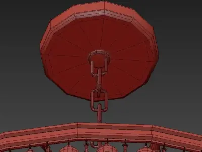 Calypso 8 Light Crystal Teardrop Chandelier 3D model
