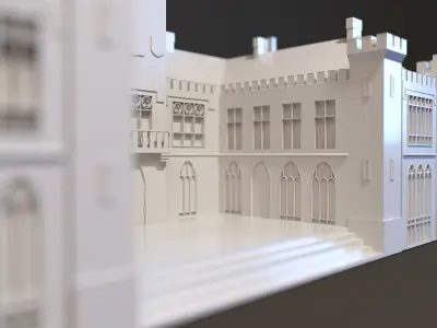 Neo-Ghotic Town Hall 3D print model