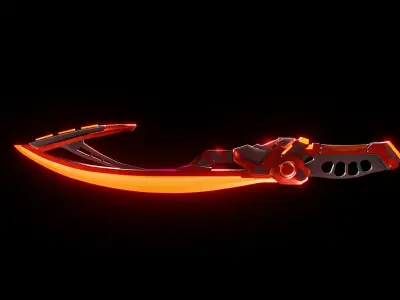 Sci-fi Sword Low-poly Game Ready model Low-poly 3D model