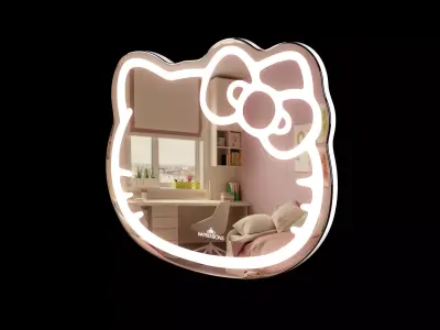 Hello Kitty LED wall mirror 3D model
