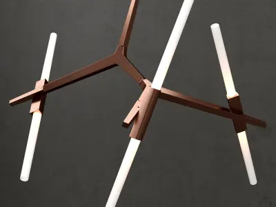 Chandelier Agnes 6 lights 4 colors 3D model