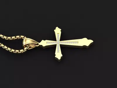 Cross Light Gold 3CP009 3DM STL 3D model