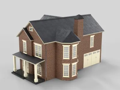 British House Design 19T4 Low-poly 3D model