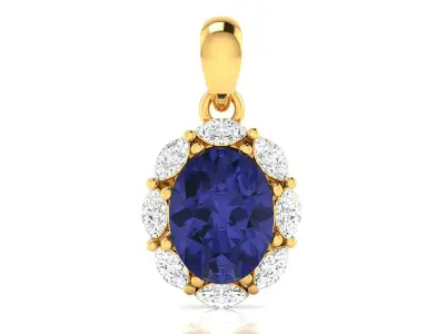 Diamond Pendant 3D print model 4
