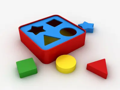 Kindergarten Door Low-poly 3D model