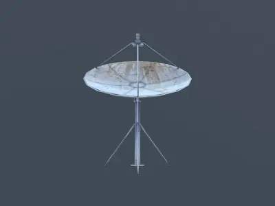 Rusted Satellite Low-poly 3D model