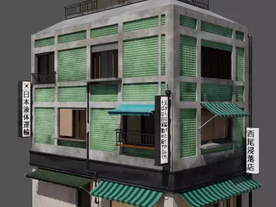 Japanese Apartment House 3D model