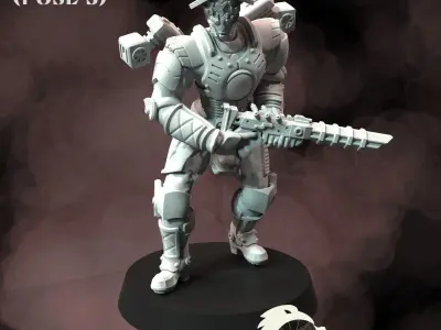 Brimstone Squires pre-supported modular miniatures kit 3D print model