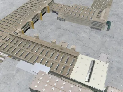 EDDF Cargo Terminal 2 Low-poly 3D model