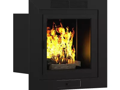 Wall Fireplace 6 3D model