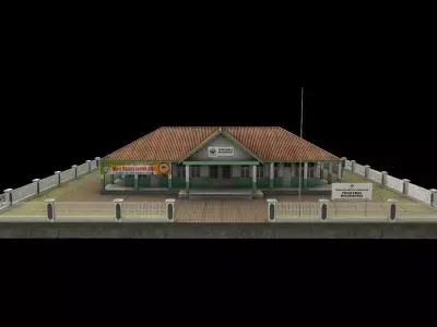 health center or Hospital or Puskesmas Low-poly 3D model