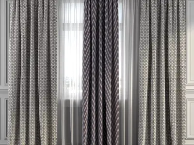 Curtain Set 203 3D model