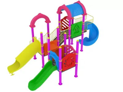 Kids Outdoor Playground 11 3D model