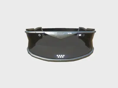 SciFi Glasses C03 Black Metal - Character Design Fashion Low-poly 3D model