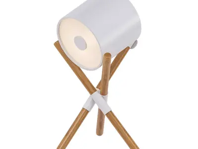 CATAPULT T table lamp with wooden legs 3D model