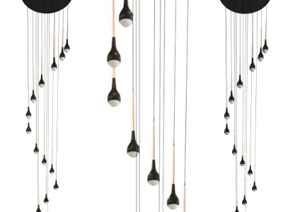 Spiral celling lamp 3D model