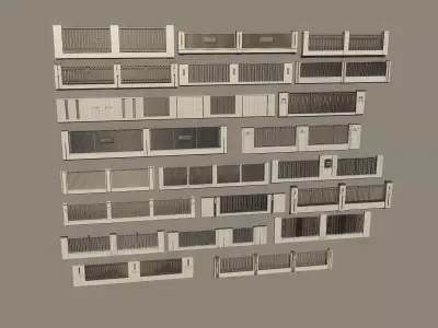 Landscape Wall Gate 3D model